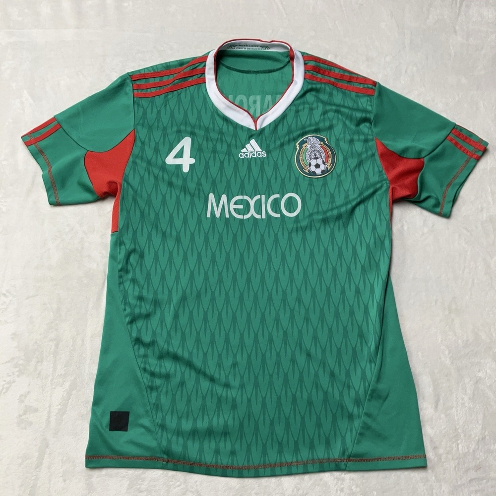 Vintage adidas Mexico‎ FIFA World Cup Home Jersey #4 Rafa Marquez Sz Large *READ